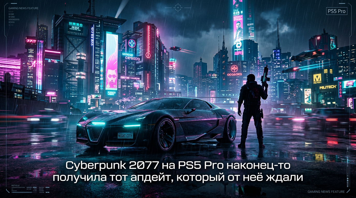 Cyberpunk 2077 на PS5 Pro — новый апдейт с PSSR, режимом RT Pro и производительностью до 90 к/с