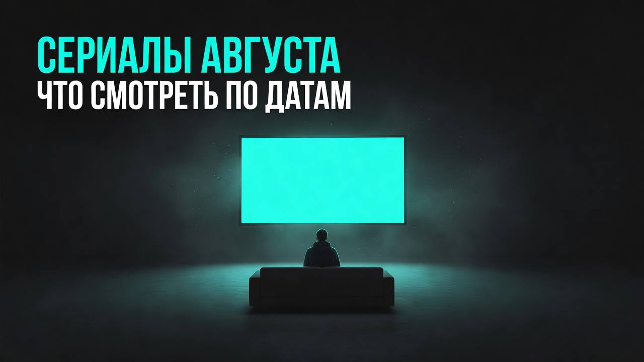 Сериалы августа 2026 — зритель перед светящимся телевизором