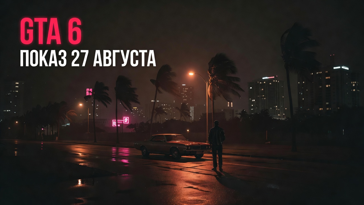 GTA 6 — неоновый вечер в Леониде перед показом
